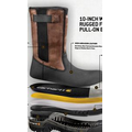 Men's 10" Brown/Black Rugged Flex  Waterproof Insulated CSA Pull On Work Boot - Composite Toe